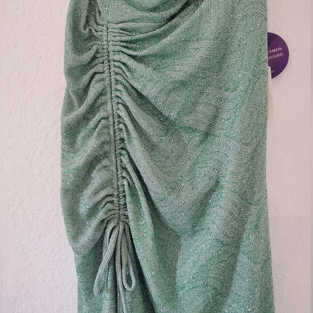 Windsor Raina glitter knit high slit mermaid dress size medium - Picture 3 of 8